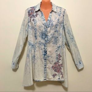 Vintage America Blues Long Sleeve Tunic Top